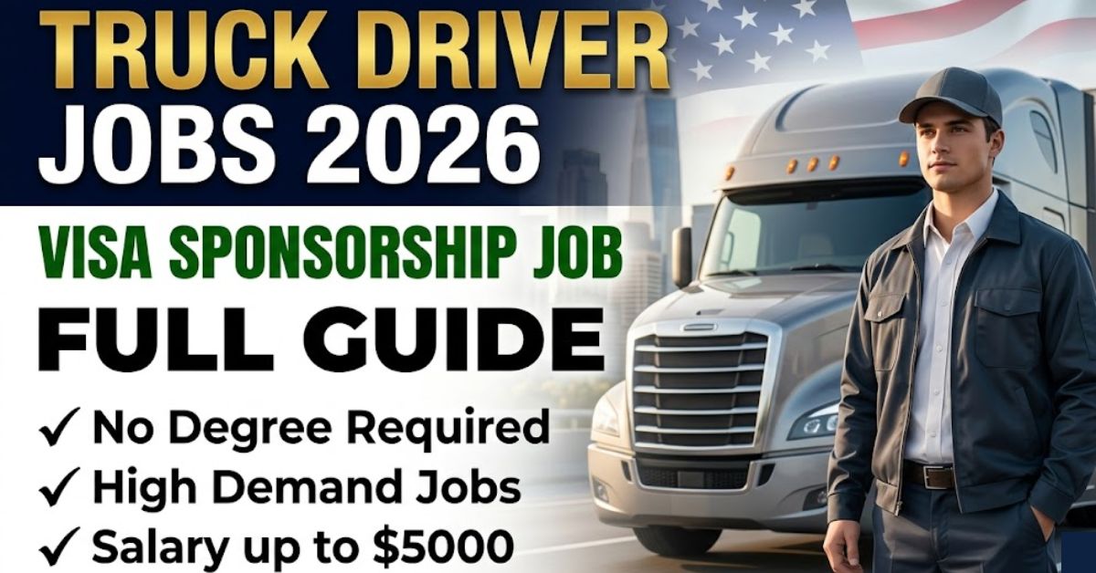 Truck Driver jobs in US with visa sponsorship 2026: FUll Guide