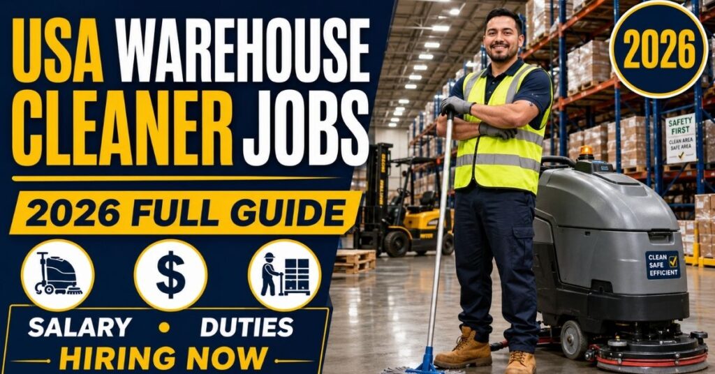 Warehouse Cleaner Jobs in USA 2026 thumbnail